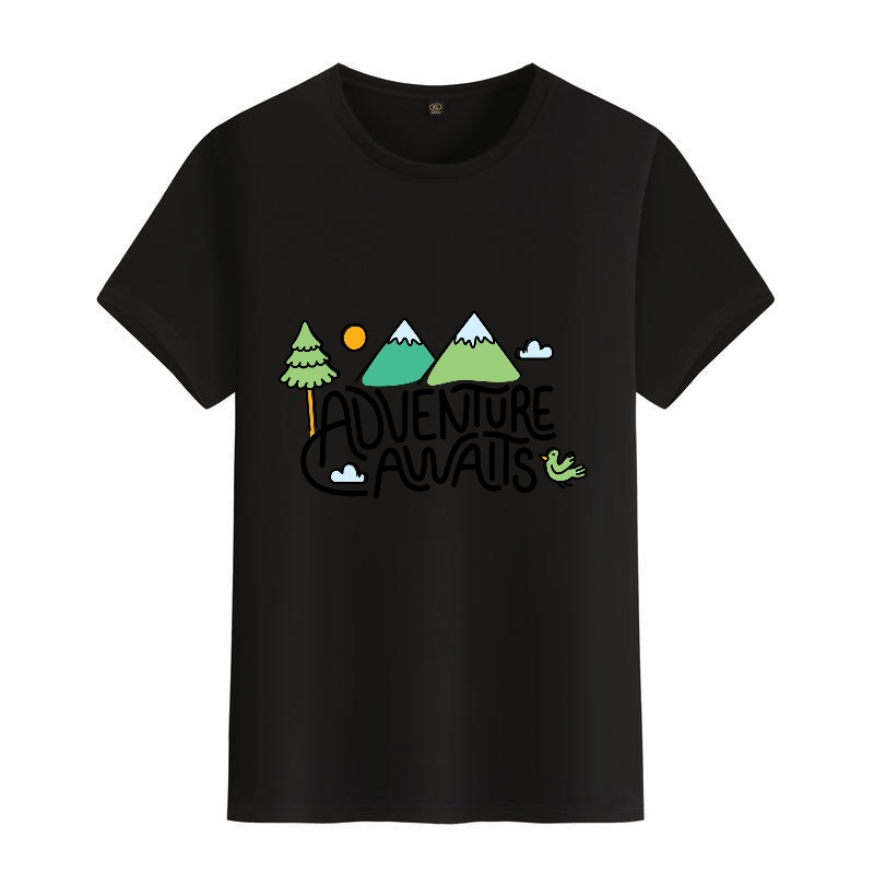Men's Black Round-Neck Short-S - Outdoor Adventure Wear incelemesi ve fiyatı