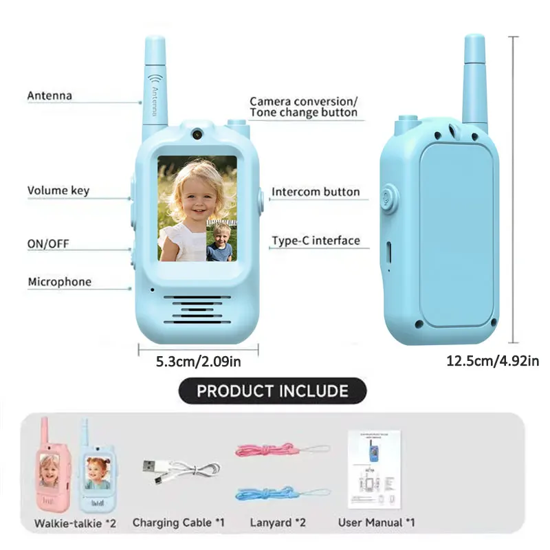 2pcs Kids Video Walkie Talkie  - Outdoor Adventure Video incelemesi ve fiyatı
