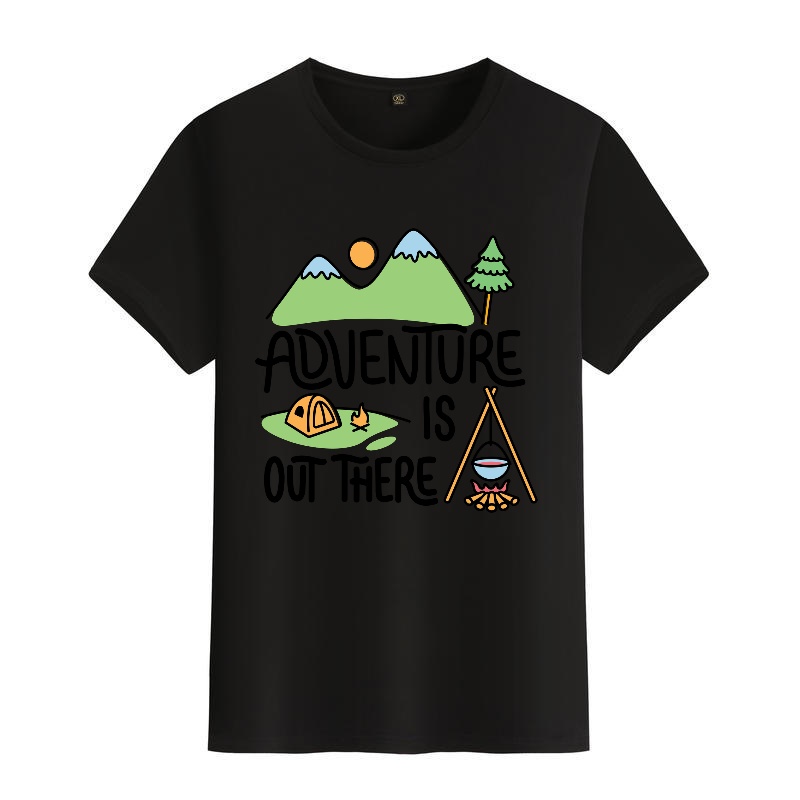 Men's Black Round-Neck Short-S - Outdoor Adventure Wear incelemesi ve fiyatı